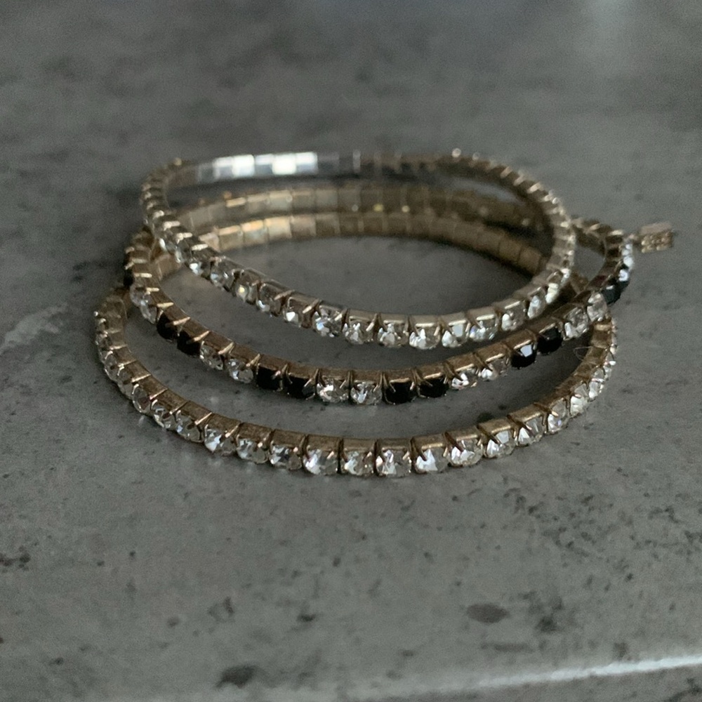 Lot of 3 Rhinestone Bracelets
